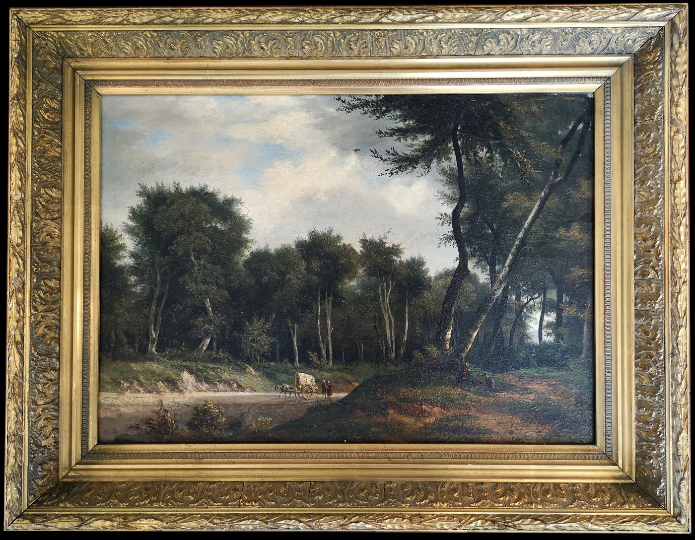 école de barbizon alexis-victor  joly sentier en forêt animé