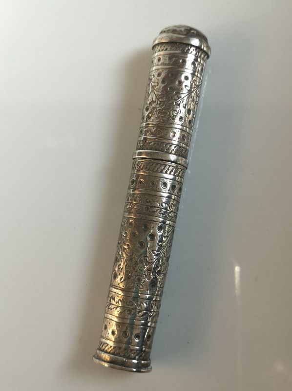étui à billet doux en argent empire