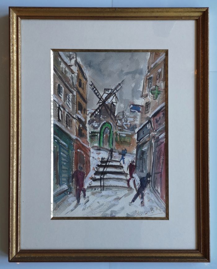 roland dubuc rue tholoz aquarelle gouache